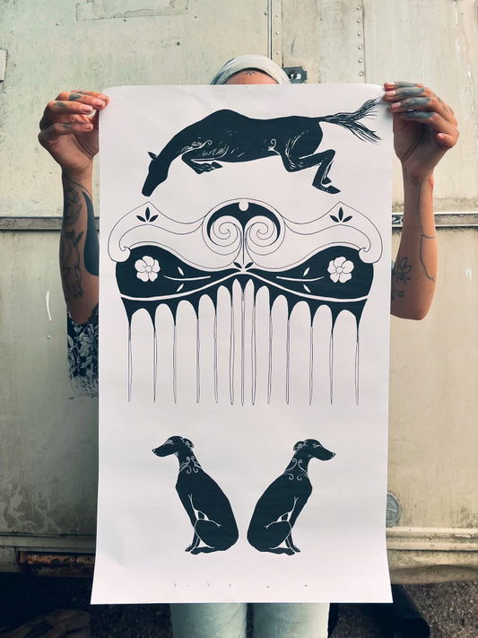 combing dreams print