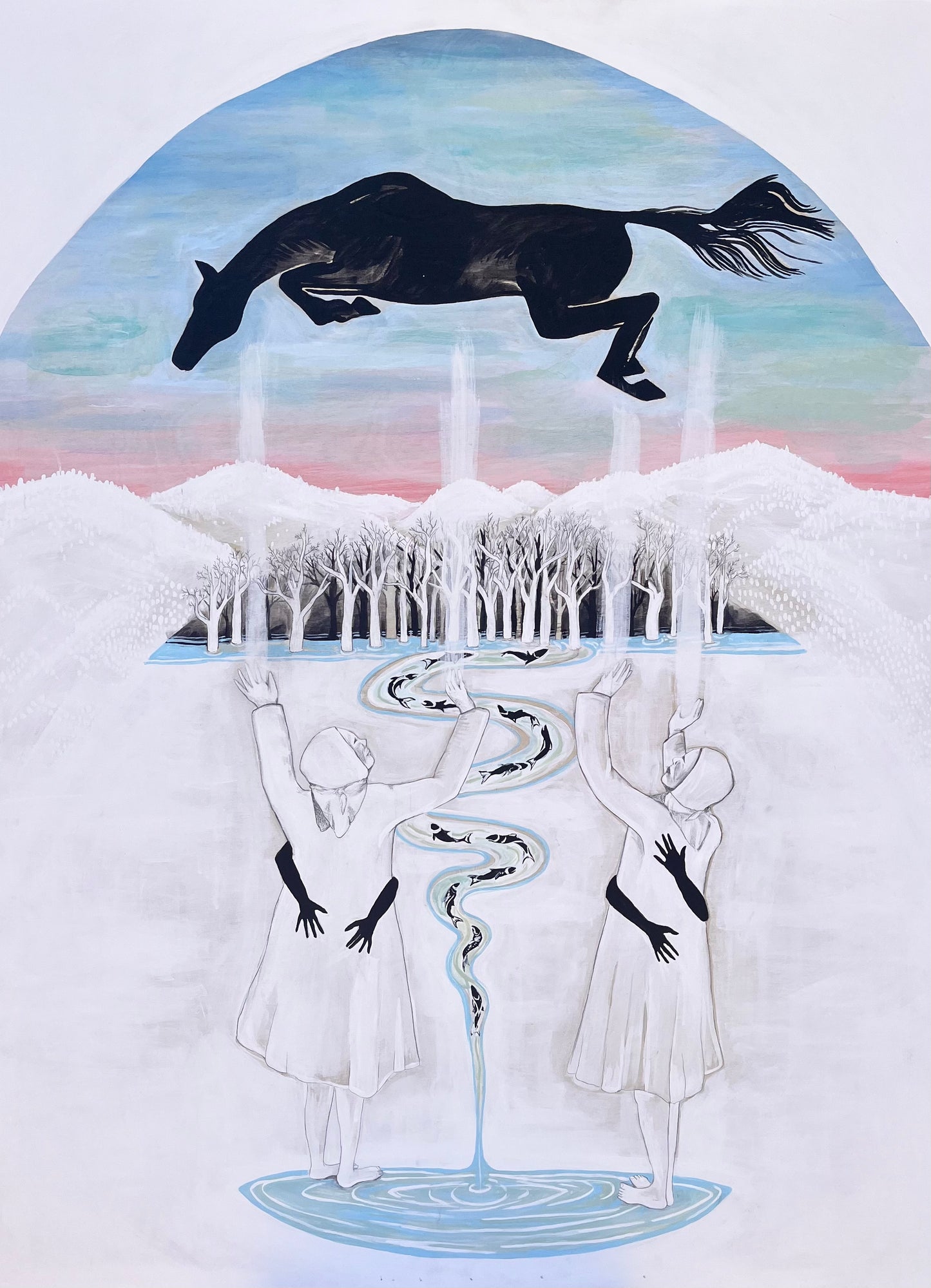 horses of the clootie tree ~five print pack~